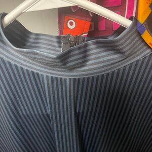 Elegant Black Striped High Low Dress